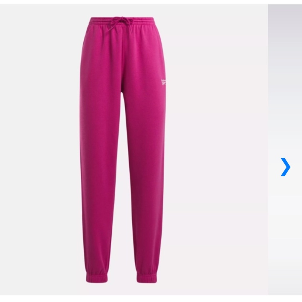 Reebok Women's Identity Small Logo Fleece Joggers Pink